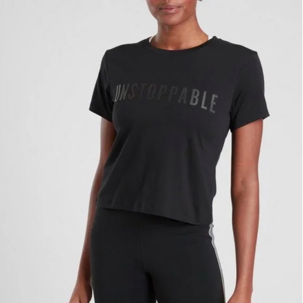 Athleta Black Short Sleeve Tee